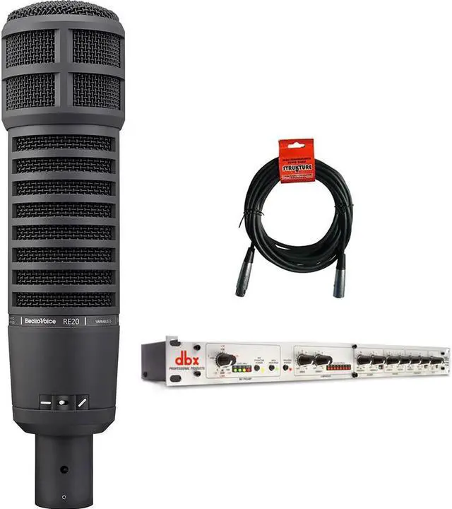 Main image of Electro-Voice RE20  Broadcast Announcer Microphone with Variable-D (BLACK) Bundle with Microphone Preamp/Channel Strip and XLR- XLR Cable