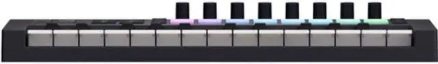 Alt view image 5 of 7 - Novation Launchkey Mini 25 MK4 USB MIDI Keyboard Controller (25 Mini Keys) Bundle with Auray FP-P1L Universal Piano-Style Sustain Pedal and Hosa Mid-310 Black 10 ft. Midi cable