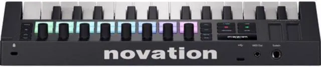 Alt view image 6 of 7 - Novation Launchkey Mini 25 MK4 USB MIDI Keyboard Controller (25 Mini Keys) Bundle with Auray FP-P1L Universal Piano-Style Sustain Pedal and Hosa Mid-310 Black 10 ft. Midi cable
