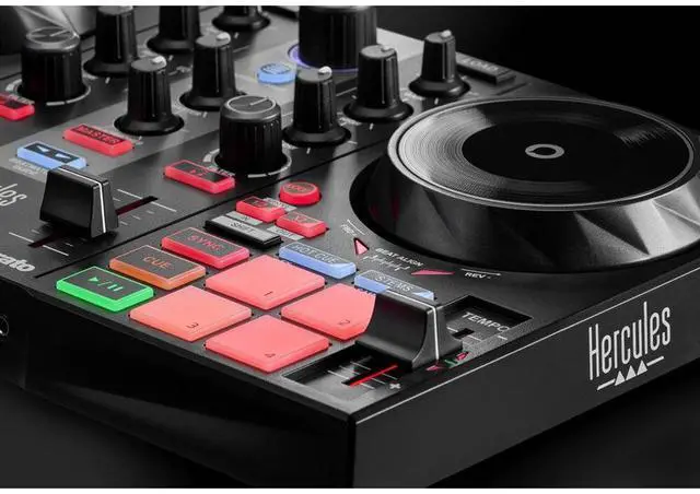 Alt view image 4 of 7 - Hercules DJControl Inpulse 200 MK2 - Compact DJ Controller Bundle with Hercules HDP DJ45 Closed-Back, Over-Ear DJ Headphones