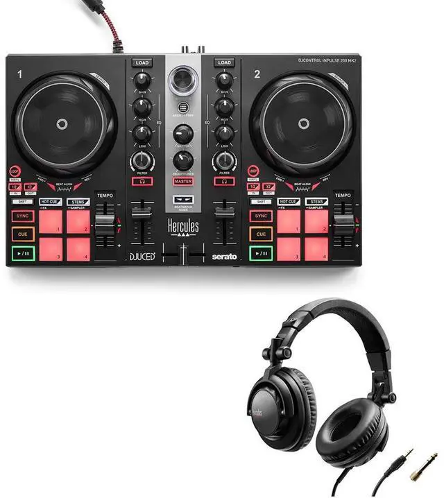 Main image of Hercules DJControl Inpulse 200 MK2 - Compact DJ Controller Bundle with Hercules HDP DJ45 Closed-Back, Over-Ear DJ Headphones