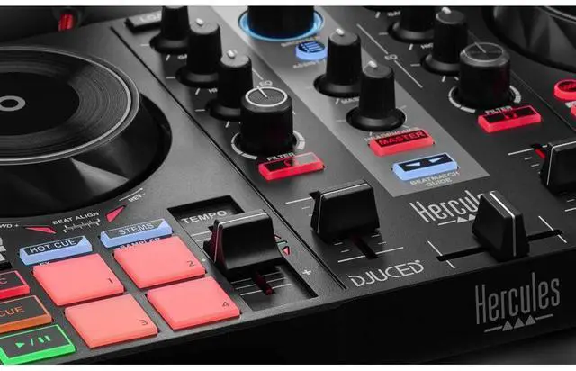 Alt view image 5 of 7 - Hercules DJControl Inpulse 200 MK2 - Compact DJ Controller Bundle with Hercules HDP DJ45 Closed-Back, Over-Ear DJ Headphones