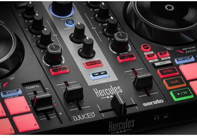 Alt view image 6 of 7 - Hercules DJControl Inpulse 200 MK2 - Compact DJ Controller Bundle with Hercules HDP DJ45 Closed-Back, Over-Ear DJ Headphones