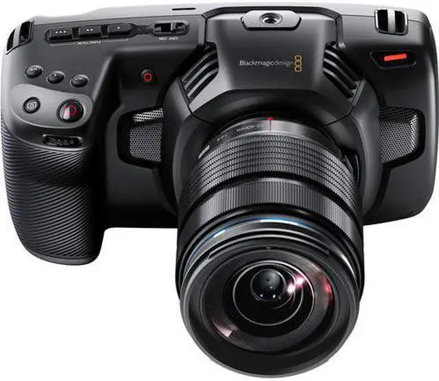 Alt view image 2 of 7 - Blackmagic Design Pocket Cinema Camera 4K with Core SWX Powerbase Edge Battery & Screen Cleaning Wipes (5-Pack) Bundle