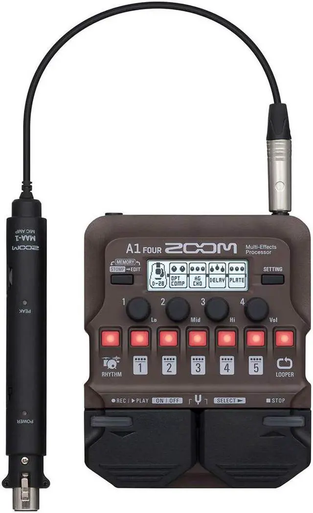 Alt view image 4 of 20 - Zoom A1 Four Acoustic Instrument Multi-Effect Processor