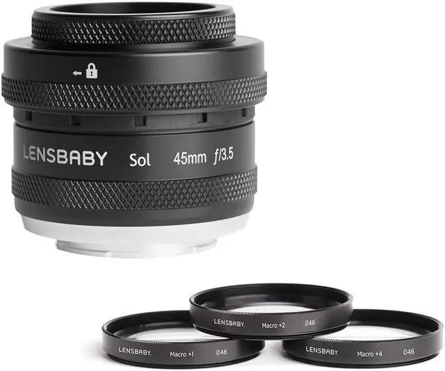 Main image of Lensbaby Sol 45mm f/3.5 Lens for Nikon Z Cameras with Lensbaby 46mm Macro Filters Bundle