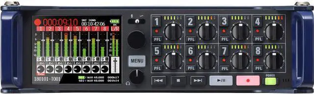 Alt view image 3 of 13 - zoom f8n multitrack field recorder