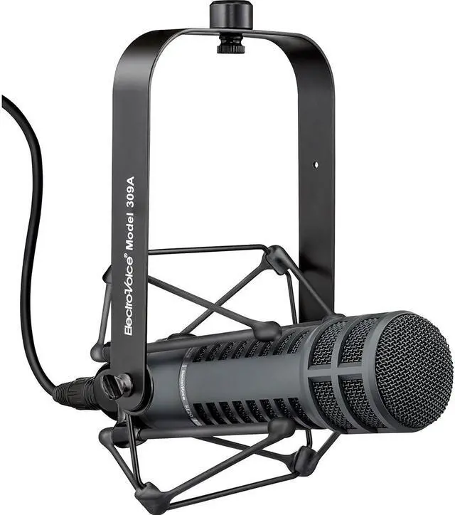 Alt view image 4 of 4 - Electro-Voice RE20 Broadcast Announcer Microphone (Black) Bundle with Mic Shockmount & Broadcast Arm