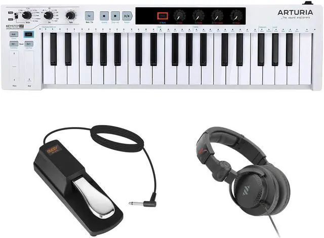 Main image of Arturia KeyStep 37 MIDI Keyboard Controller and Sequencer Bundle with Sustain Pedal & Headphones