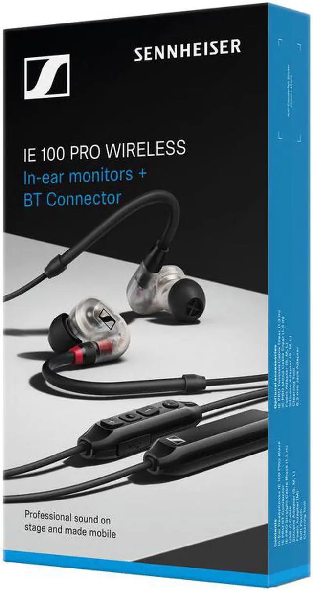 Alt view image 3 of 10 - Sennheiser IE 100 PRO Wireless In-Ear Headphones (Clear)