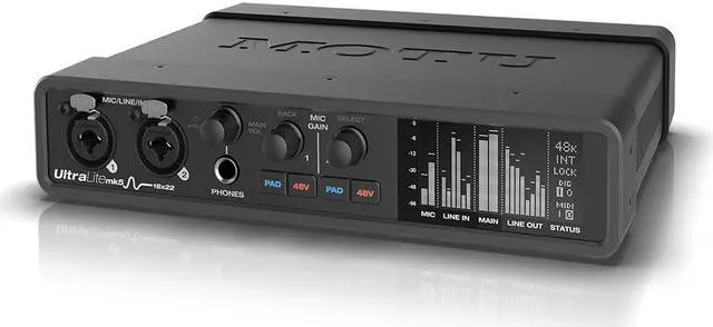 Alt view image 5 of 13 - Motu UltraLite-mk5 18x22 USB Audio Interface with DSP, Mixing and Effects