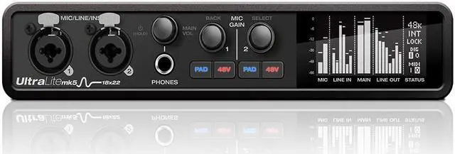 Alt view image 2 of 13 - Motu UltraLite-mk5 18x22 USB Audio Interface with DSP, Mixing and Effects