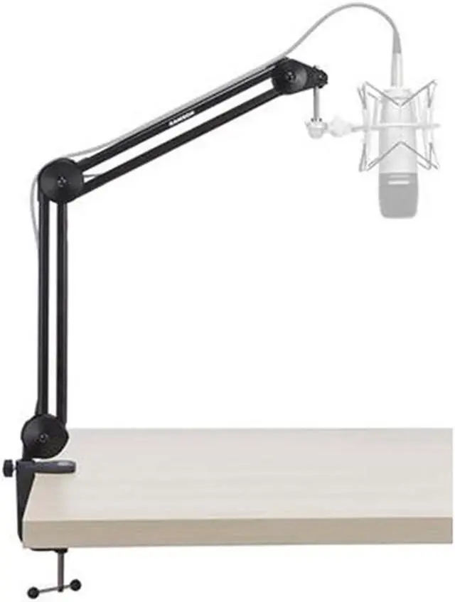 Alt view image 3 of 6 - Audio-Technica AT2020 Cardioid Condenser Microphone with MBA38 Microphone Boom Arm and SHM-SCM1 Suspension Shockmount
