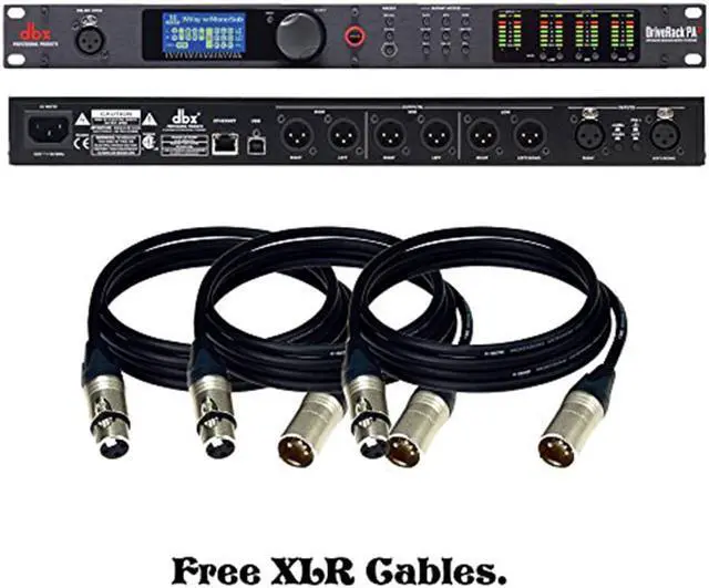 Main image of DBX DriveRack PA 2 x 6 PA Management Processor with Display & US. W/ 3 XLR Cables.