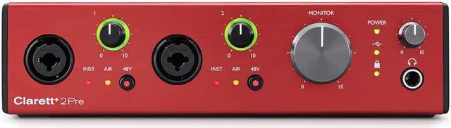 Alt view image 3 of 20 - Focusrite Clarett+ 2Pre 10-in / 4-out Audio Interface