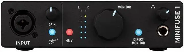 Alt view image 5 of 5 - Arturia MiniFuse 1 Portable Solo USB Type-C Audio Interface (Black) Bundle with Studio Pro Monitor Headphones and XLR-XLR Cable