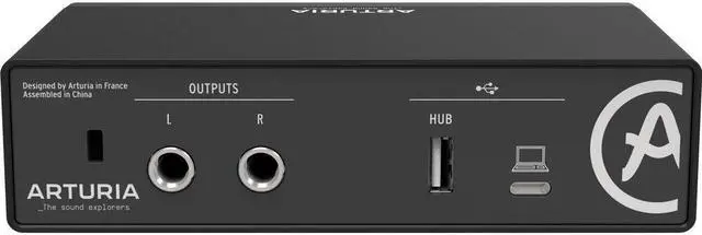 Alt view image 4 of 5 - Arturia MiniFuse 1 Portable Solo USB Type-C Audio Interface (Black) Bundle with Studio Pro Monitor Headphones and XLR-XLR Cable