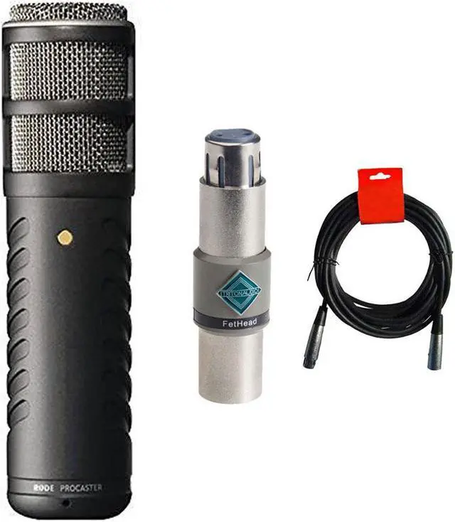 Main image of Rode Procaster Broadcast-Quality Dynamic Vocal Microphone Bundle with Triton Audio Fethead In-Line Microphone Preamp and XLR-Cable