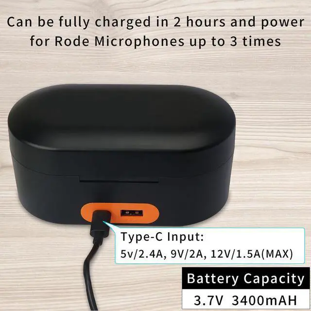 Alt view image 3 of 6 - Wireless Charging Case Compatible for Rode Microphones Wireless GO 2 & Rode Microphones Wireless GO