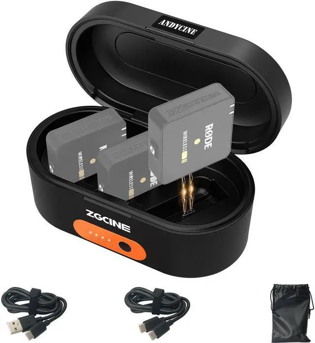 Main image of Wireless Charging Case Compatible for Rode Microphones Wireless GO 2 & Rode Microphones Wireless GO