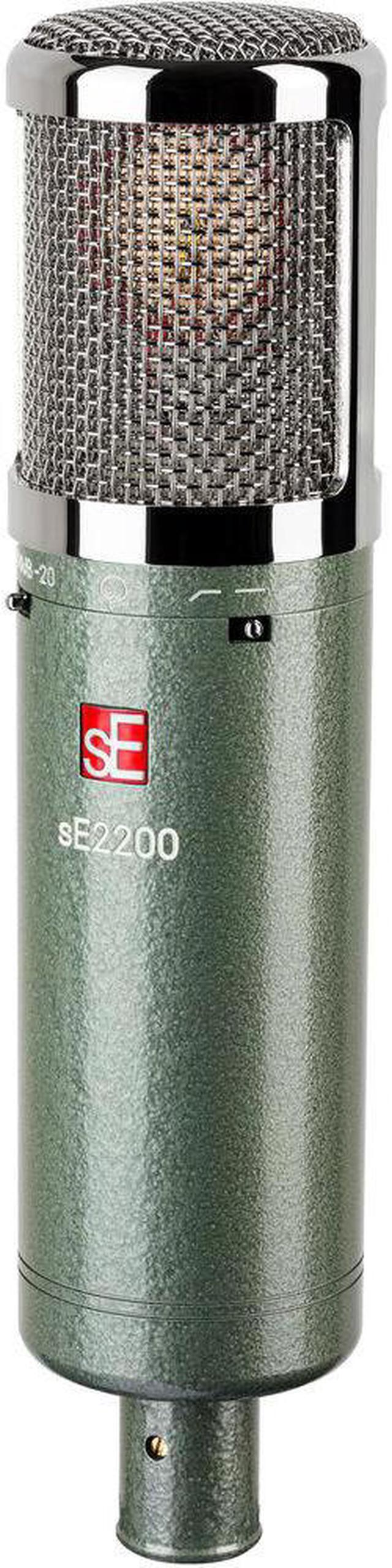Alt view image 2 of 5 - sE Electronics 2200 Large Diaphragm Cardioid Condenser Microphone - Vintage Edition Bundle with Auray RF-5P-B Metal Reflection Filter, and Reflection Filter Tripod Mic Stand
