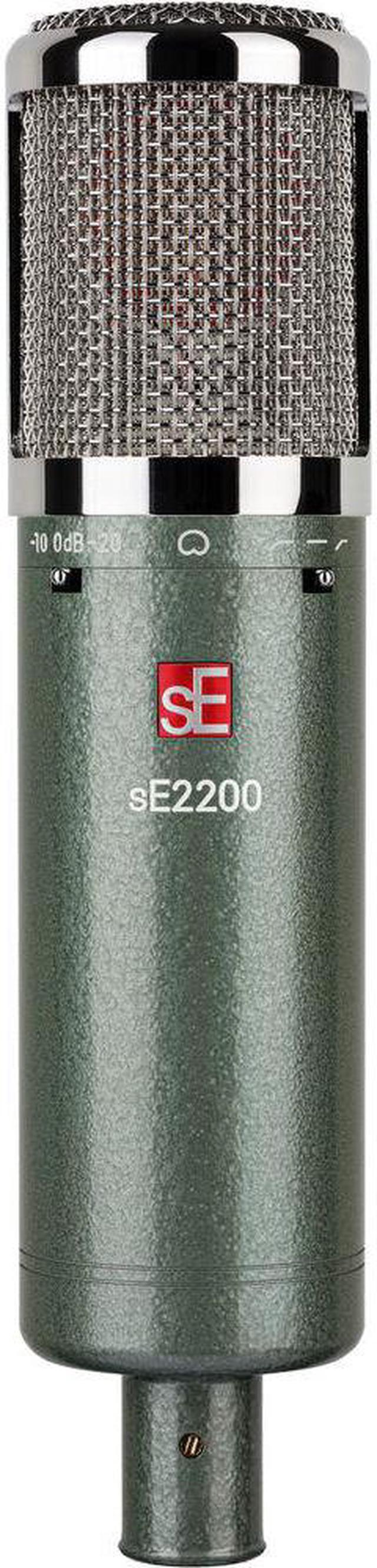 Alt view image 3 of 5 - sE Electronics 2200 Large Diaphragm Cardioid Condenser Microphone - Vintage Edition Bundle with Auray RF-5P-B Metal Reflection Filter, and Reflection Filter Tripod Mic Stand