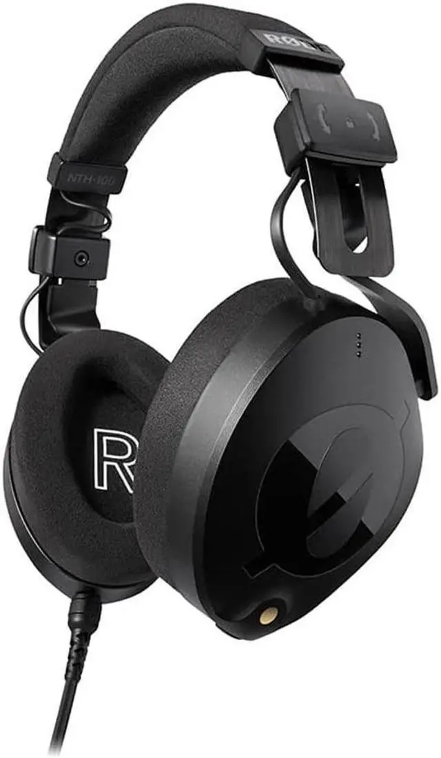 Alt view image 2 of 7 - Rode NTH-100 Professional Closed-Back Over-Ear Headphones (Black) Bundle with Auray Headphones Holder with Padded Cradle and 3.5mm Stereo Extension Cable