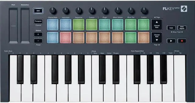 Alt view image 4 of 19 - Novation FLkey Mini USB MIDI Keyboard Controller for FL Studio (25-Mini Keys)