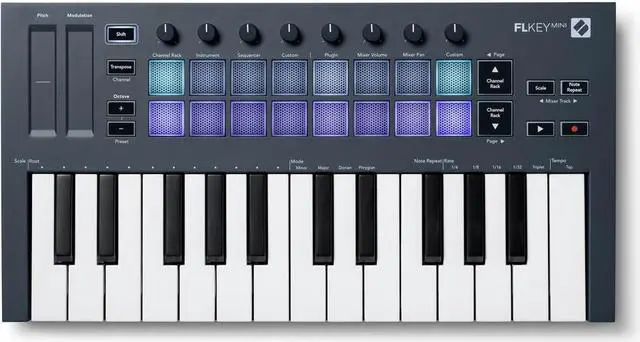 Alt view image 5 of 19 - Novation FLkey Mini USB MIDI Keyboard Controller for FL Studio (25-Mini Keys)