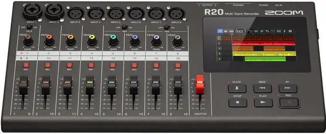 Alt view image 3 of 6 - Zoom R20 Portable Multitrack Recorder Bundle with AKG K240 Studio Pro Headphone and 16GB Memory Card