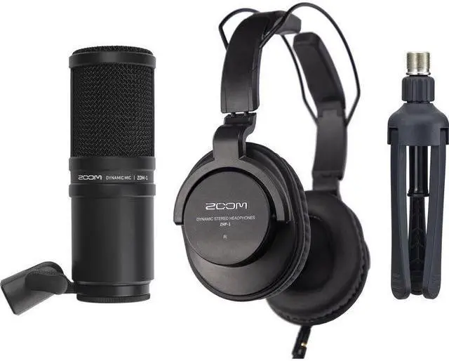 Main image of Zoom ZDM-1 Podcast Mic Pack with Headphones, Windscreen, XLR, and Tabletop Stand