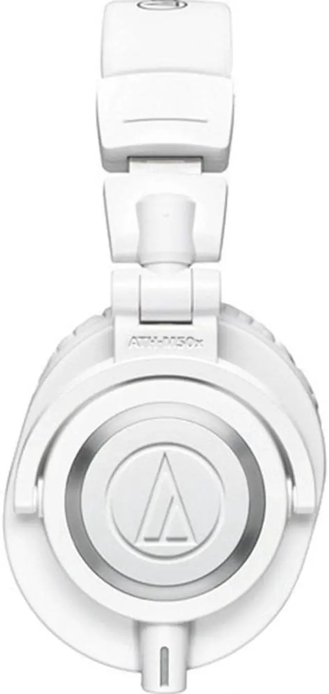 Alt view image 3 of 6 - Audio-Technica ATH-M50xWH Monitor Headphones (White) with Headphone Stand and Headphone Extension Cable 10'
