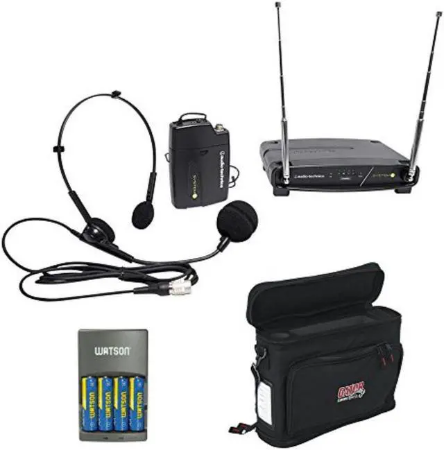 Main image of Audio-Technica ATW-901A/H System 9 VHF Wireless Unipak System with PRO 8HEcW Headworn Microphone, GM-1W Mobile Pack & 4-Hour Rapid Charger Kit
