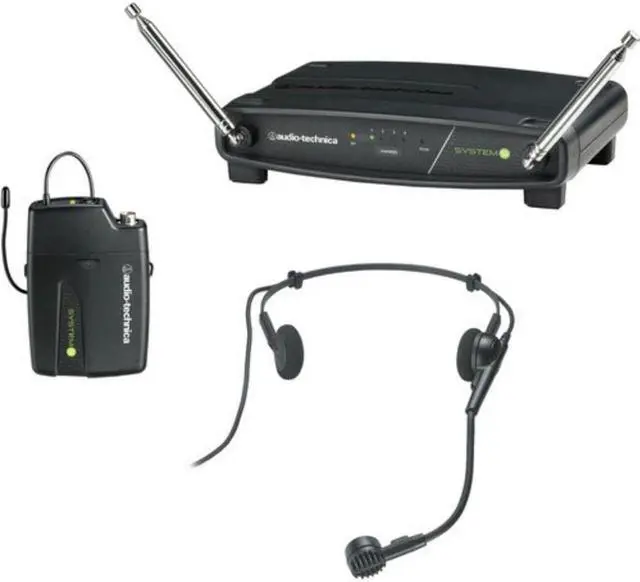 Alt view image 2 of 6 - Audio-Technica ATW-901A/H System 9 VHF Wireless Unipak System with PRO 8HEcW Headworn Microphone, GM-1W Mobile Pack & 4-Hour Rapid Charger Kit