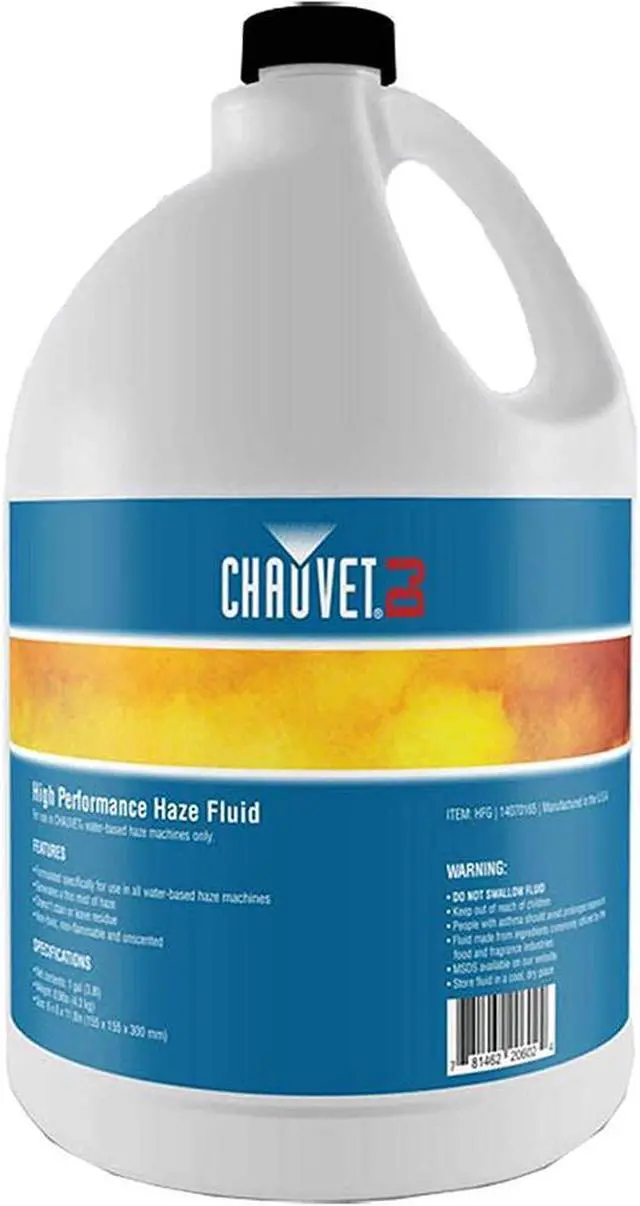Alt view image 2 of 2 - CHAUVET Dj HURRICANE HFG Smoke/Fog Haze Machine Fluid - (4) Gallon Bottles