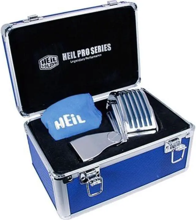 Alt view image 4 of 6 - Heil Sound The Fin Dynamic Chrome Vocal Microphone (Blue LEDs) with Sony MDR-ZX310AP ZX Series Stereo Headset Bundle
