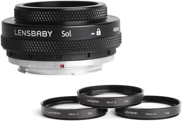 Main image of Lensbaby Sol 45mm f/3.5 Lens for Canon EF Cameras with Lensbaby 46mm Macro Filters Bundle