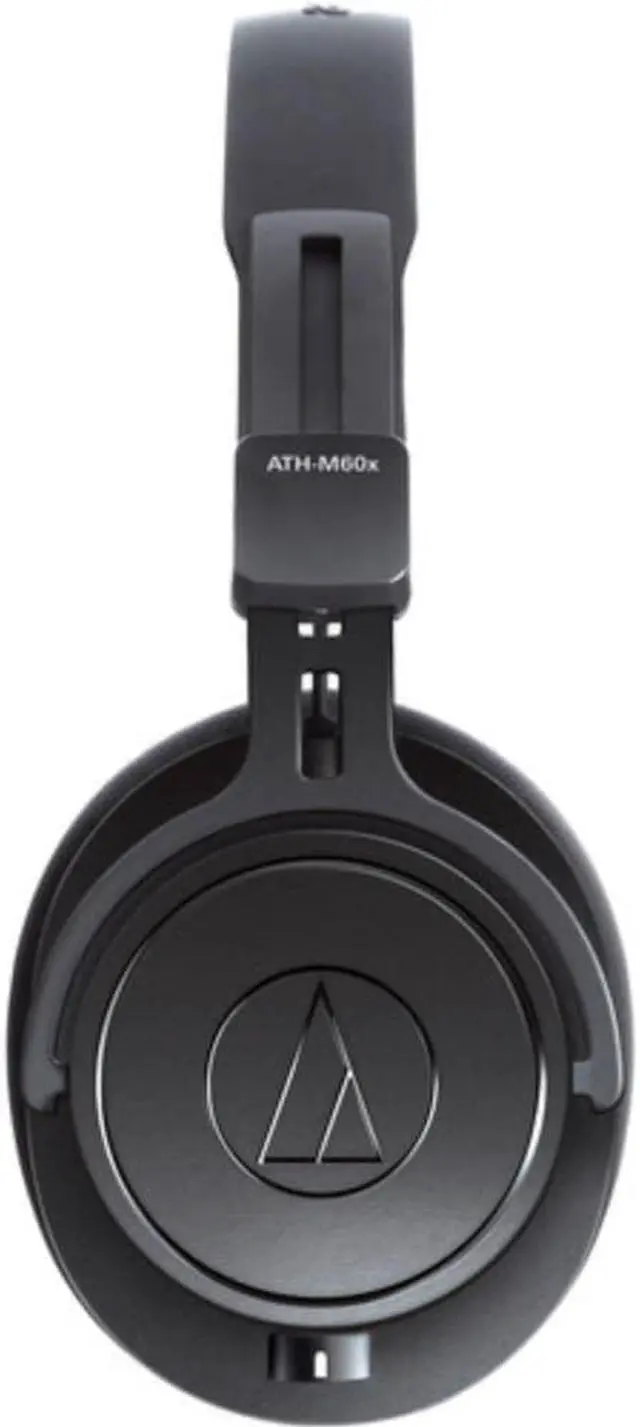 Alt view image 3 of 7 - Audio-Technica ATH-M60X On-Ear Closed-Back Dynamic Professional Studio Monitor Headphones Black