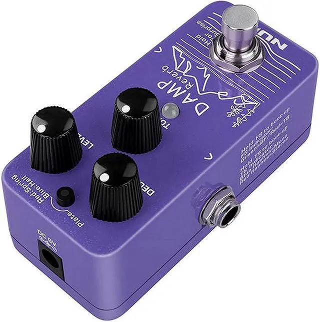 Alt view image 4 of 7 - NUX Damp Reverb Guitar Effects Pedal with Plate, Spring, and Hall
