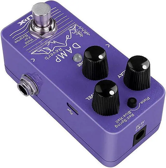 Alt view image 5 of 7 - NUX Damp Reverb Guitar Effects Pedal with Plate, Spring, and Hall
