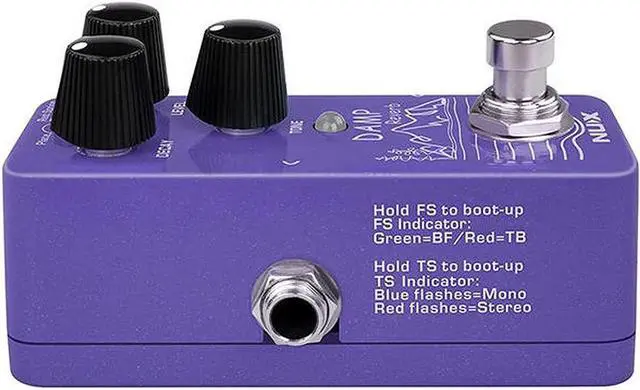 Alt view image 6 of 7 - NUX Damp Reverb Guitar Effects Pedal with Plate, Spring, and Hall