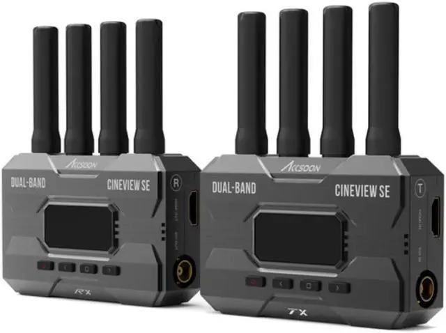 Alt view image 2 of 7 - Accsoon CineView SE Wireless Video Transmitter and Receiver,Dual-Band Transmission,Range of 1200 ft/350m,Latency 0.05s&1080P HD Video , HDMI and SDI,Support 4 Devices
