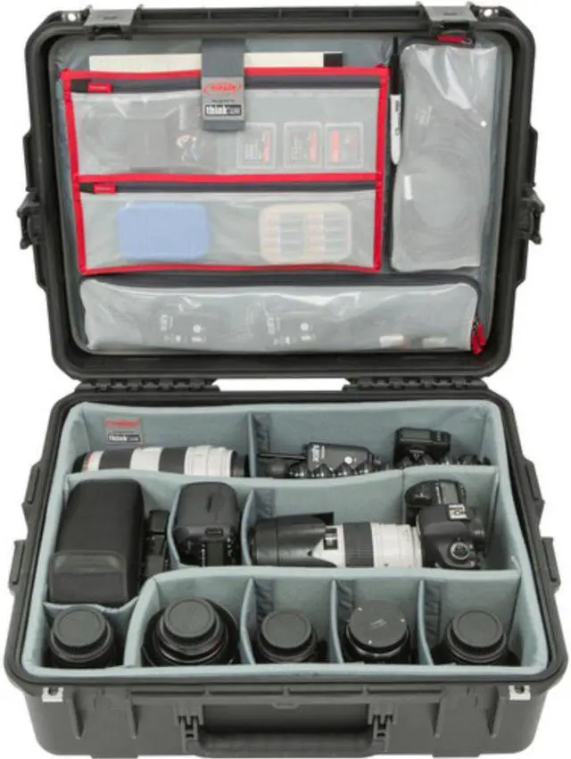 Alt view image 3 of 7 - SKB Cases 3i-2217-8DL iSeries Professional Camera Case, Black/Gray