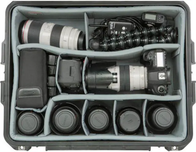 Alt view image 7 of 7 - SKB Cases 3i-2217-8DL iSeries Professional Camera Case, Black/Gray