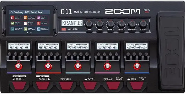 Alt view image 4 of 7 - Zoom G11 Multi-Effects Processor with AKG K240 Pro Headphones, Gator Cases G-MULTIFX-1510 Pedal Bag & Phone to Phone Cable Bundle