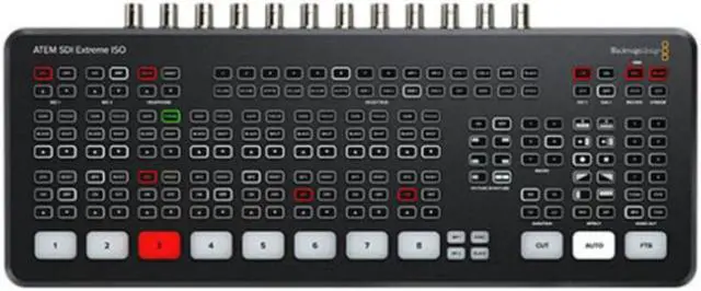 Alt view image 3 of 6 - Blackmagic Design ATEM SDI Extreme ISO Live Production Switcher Bundle with Kopul 3G-SDI Cable BNC to BNC (50 ft) and 10-Pack Straps