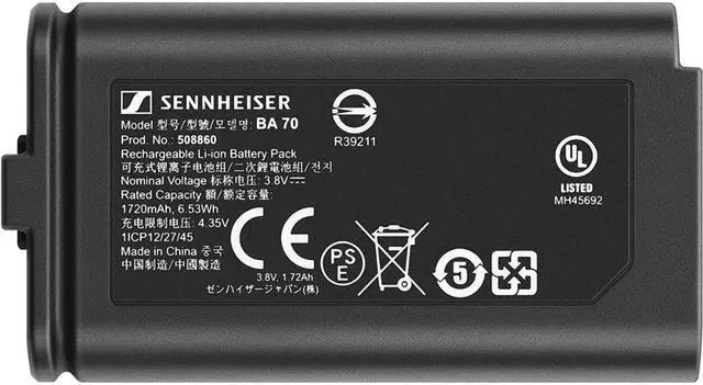 Alt view image 6 of 14 - Sennheiser EW-DP ME 4 SET Camera-Mount Digital Wireless Cardioid Lavalier Mic System (Q1-6: 470 to 526 MHz)