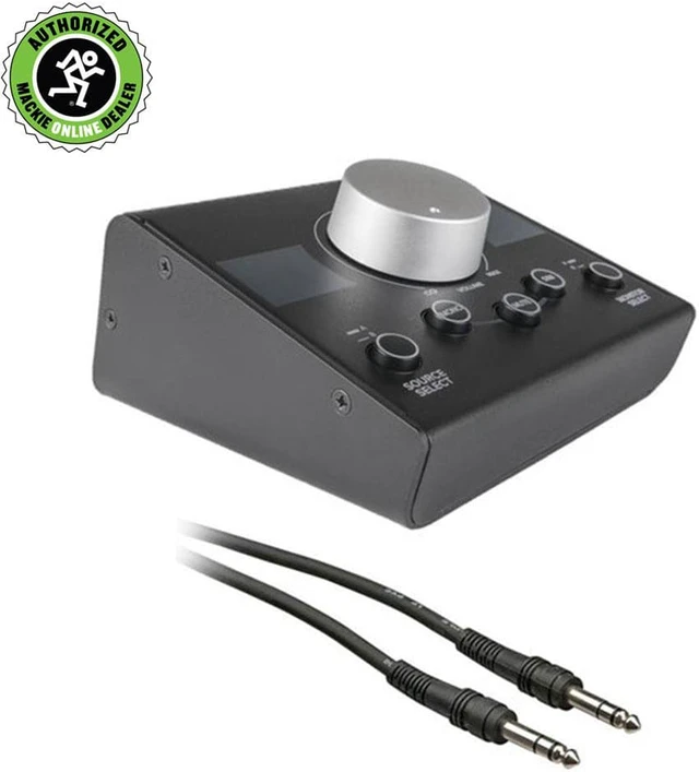 Main image of Mackie Big Knob Passive Studio Monitor Controller with 1/4" Male Phone to 1/4" Male Phone TRS Cable -5