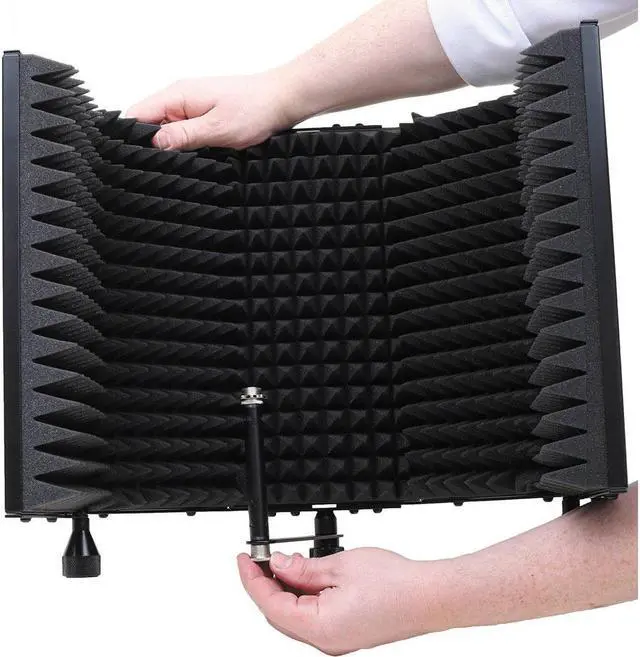 Alt view image 7 of 7 - RODE NT2-A Large-Diaphragm Multipattern Condenser Microphone Bundle with Auray RF-5P-B Reflection Filter (Metal) and Auray RFMS-580 Filter Mic Stand