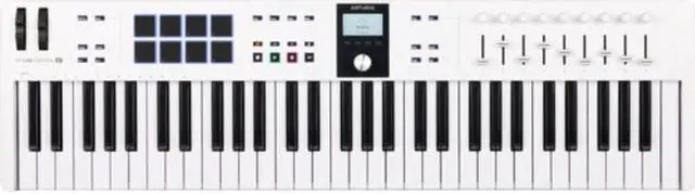 Alt view image 2 of 14 - Arturia KeyLab Essential mk3 61-Key Universal MIDI Controller and Software (White)